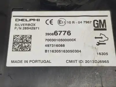 Pezzo di ricambio per auto di seconda mano impianto audio / radio cd per opel mokka x selective start/stop riferimenti oem iam 39086776  39086776
