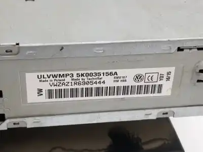 Second-hand car spare part audio system / radio cd for volkswagen caddy ka/kb (2c) trendline oem iam references 5k0035156a  5k0035156a