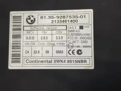 Peça sobressalente para automóvel em segunda mão módulo eletrônico por bmw x1 (e84) sdrive 18d referências oem iam 61359287535  9395657