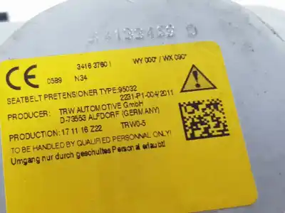 Автозапчастина б/у напіднатяжач подушки безпеки задня права для skoda superb (3v3) 2.0 tdi посилання на oem iam 3v5857447braa  3v5857447b
