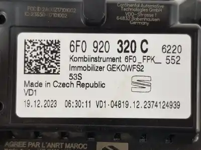 Peça sobressalente para automóvel em segunda mão quadrante por seat tarraco (kn2) fr 149 cv / 110 kw referências oem iam 6f0920320c  6f0920320c