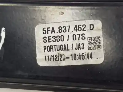 Second-hand car spare part passenger side right window regulator for seat leon (kl1) style oem iam references 5fa837462d  5fa837462d