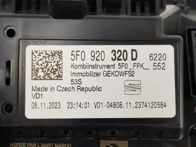 Peça sobressalente para automóvel em segunda mão quadrante por seat ateca (khp) style go 149 cv / 110 kw referências oem iam 5f0920320d  5f0920320d
