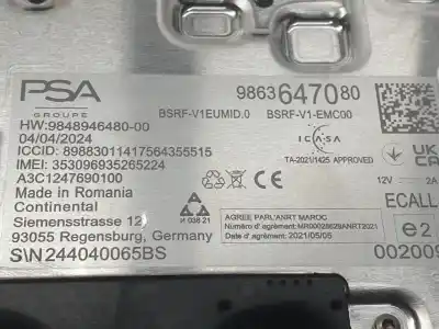Автозапчастина б/у АНТЕНА для OPEL ASTRA L SPORTS TOURER EDITION Посилання на OEM IAM 9863647080  
