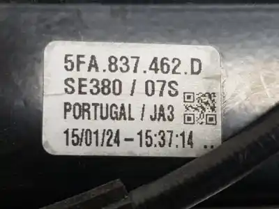 Second-hand car spare part passenger side right window regulator for seat leon (kl1) fr oem iam references 5fa837462d  5fa837462d