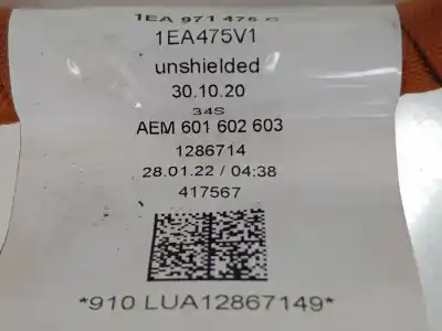 Pezzo di ricambio per auto di seconda mano filo per audi q4 etron f4b 50 etron advanced quattro riferimenti oem iam 1ea971475c  1ea971475c