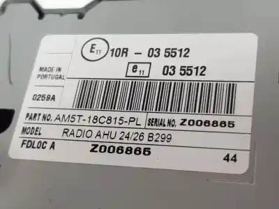 Peça sobressalente para automóvel em segunda mão sistema de áudio / rádio cd por ford fiesta (ccn) sync edition referências oem iam am5t18c815pl  2024533