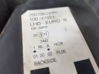 Second-hand car spare part right headlight for renault kangoo (f/kc0) authentique 64 cv / 47 kw oem iam references 260106220r  7701068178