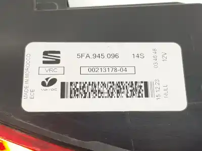 Second-hand car spare part right tailgate light for seat leon (kl1) style oem iam references 5fa945096  5fa945096