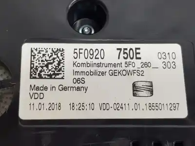 Peça sobressalente para automóvel em segunda mão quadrante por seat leon (5f1) style referências oem iam 5f0920750e  5f0920750e