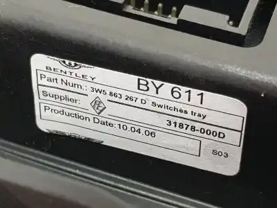 Second-hand car spare part seat adjustment control for bentley continental gt básico oem iam references 3d1959856  3d1959856