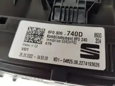 Second-hand car spare part dashboard for seat ibiza 1.0 oem iam references 6f0920740d  6f0920740d