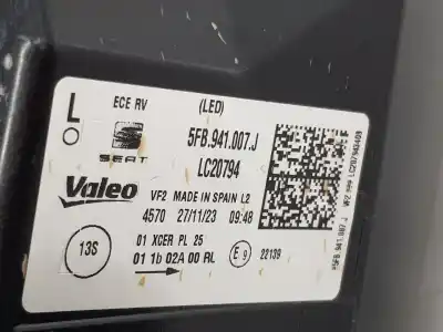 Peça sobressalente para automóvel em segunda mão farol / farolim esquerdo por seat leon (kl1) fr referências oem iam 5fb941007j  5fb941773