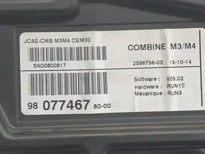 Peça sobressalente para automóvel em segunda mão quadrante por citroen celysée exclusive referências oem iam 9807746780  9805164080