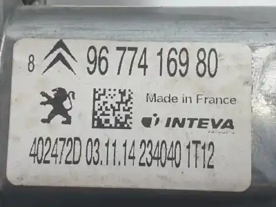 Second-hand car spare part left front window motor for citroen celysée exclusive oem iam references 9677416980  9674412480