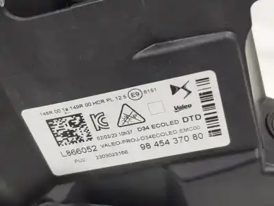 Second-hand car spare part right headlight for ds 3 crossback e-tense grand chic oem iam references 9845437080  6206y0