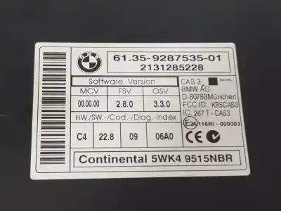 Peça sobressalente para automóvel em segunda mão módulo eletrônico por bmw x1 (e84) x1 xdrive 18d referências oem iam 61359287535  9395657