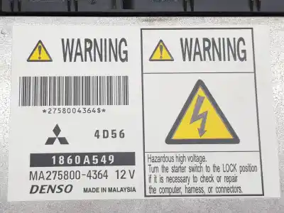 Автозапчастина б/у ебу контролер двигуна для mitsubishi l 200 (ka0/kb0) cabina doble intense 4x4 посилання на oem iam 1860a549  1860a549