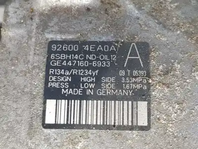 Автозапчастина б/у компресор кондиционера для nissan qashqai ii suv (j11, j11_) 1.5 dci посилання на oem iam 926004ea0a  926004ea0a