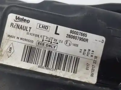 Second-hand car spare part left headlight for dacia dokker express ambiance oem iam references 260607950r  260607950r