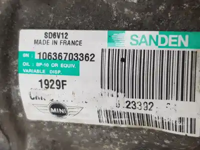 Pezzo di ricambio per auto di seconda mano compressore aria condizionata per mini mini (r56) cooper d riferimenti oem iam 64529223392  9223392
