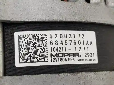 Second-hand car spare part alternator for jeep compass limited 4x2 oem iam references 52083172  52083172