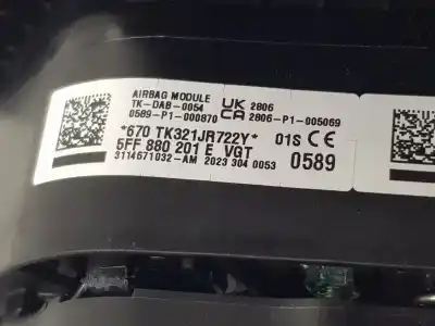 Peça sobressalente para automóvel em segunda mão kit airbag por cupra leon (5f16) tsi basis referências oem iam   