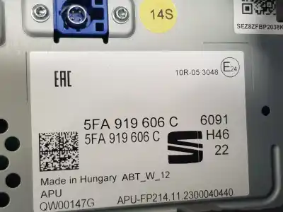 Second-hand car spare part multifunction display for cupra leon (5f16) tsi basis oem iam references 5fa919606c  5fa919606c