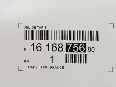 Автозапчасти б/у коврик за citroen c3 1.2 puretech ссылки oem iam 1616875680  1616875680