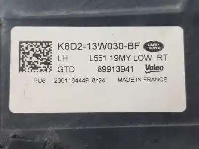 Автозапчастина б/у ліва фара для land rover range rover evoque evoque s посилання на oem iam k8d213w030bf  lr133655