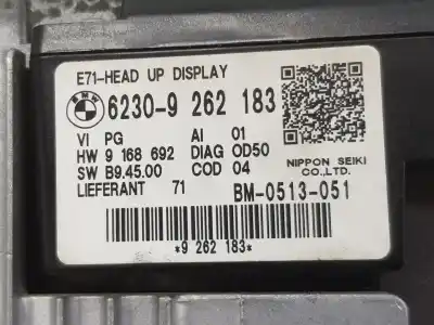 Peça sobressalente para automóvel em segunda mão head-up display por bmw x6 (e71, e72) xdrive 40 d referências oem iam 62309262183  9262183