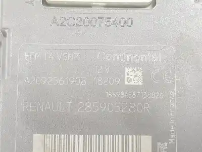 Second-hand car spare part start card / key reader for renault captur 1.2 tce energy oem iam references 285905280r  285905280r