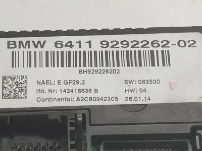 Peça sobressalente para automóvel em segunda mão comando de sofagem (chauffage / ar condicionado) por bmw x1 (e84) x1 xdrive 18d referências oem iam 64119292262  9292262