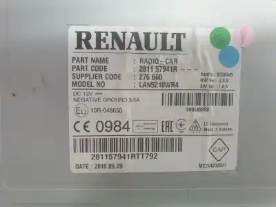 Peça sobressalente para automóvel em segunda mão display gps / multimídia por renault clio iv limited referências oem iam 281157941r  