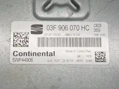 Second-hand car spare part ecu engine control for seat leon (1p1) reference oem iam references 03f906070hc  03f906070hc
