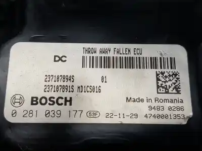 Peça sobressalente para automóvel em segunda mão centralina de motor uce por renault express advance 74 cv / 55 kw referências oem iam oem iam 2371078945 0281039177 5162420  