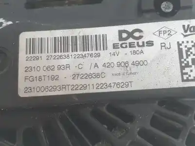 Peça sobressalente para automóvel em segunda mão alternador por renault express advance 74 cv / 55 kw referências oem iam 231006293r  
