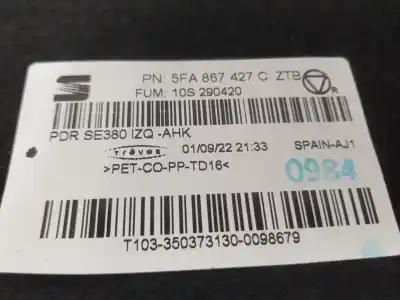 Second-hand car spare part trim / interior trim for cupra leon 1.5 16v tsi act oem iam references 5fa867427c  5fa867427c