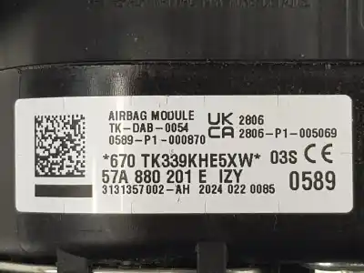 Peça sobressalente para automóvel em segunda mão kit airbag por skoda karoq nu scout referências oem iam   