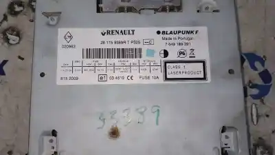 Second-hand car spare part audio system / radio cd for renault fluence 1.5 dynamique [1.5 ltr. - 78 kw dci diesel] oem iam references 281159389r  
