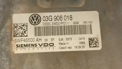 Piesă de schimb auto la mâna a doua unitate de control motor ecu pentru volkswagen passat berlina (3c2) advance referințe oem iam 03g906018  