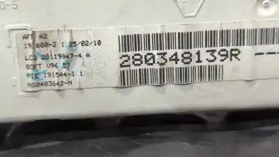 Second-hand car spare part multifunction display for renault kangoo furgón confort oem iam references 280348139r  