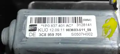 Second-hand car spare part driver left window regulator for seat leon (1p1) reference oem iam references 1p0837401ac  