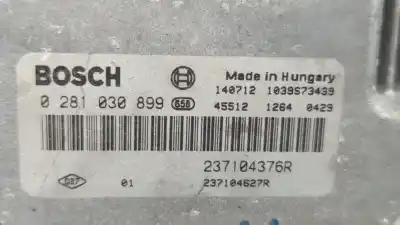 Second-hand car spare part ecu engine control for renault kangoo furgón professional oem iam references 237104376r  