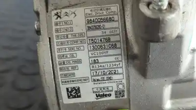 Pezzo di ricambio per auto di seconda mano compressore aria condizionata per citroen e-c4 100kw shine riferimenti oem iam 9840056680  