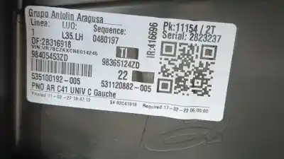 Pezzo di ricambio per auto di seconda mano rivestimento portiera posteriore sinistra per citroen e-c4 100kw shine riferimenti oem iam 98405453zd  