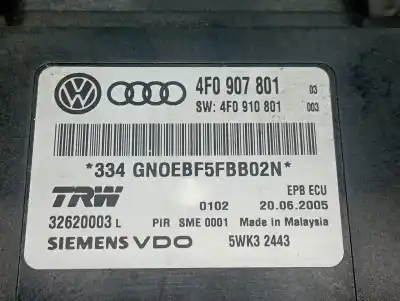 Second-hand car spare part electronic module for audi a6 berlina (4f2) 3.2 fsi oem iam references 4f0907801  