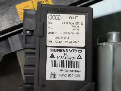 Автозапчасти б/у регулятор стекла заднего левого за audi a4 b7 avant (8ed) 2.0 tdi 16v ссылки oem iam 8e0959801e 5wk49204cbf 