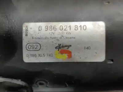 Second-hand car spare part starter motor for ford transit combi (tt9) jxfa oem iam references 0986021810 0986021810 