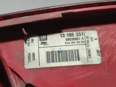 Автозапчасти б/у правый задний фонарь за opel corsa d z14xep ссылки oem iam 13186351 89038961a 